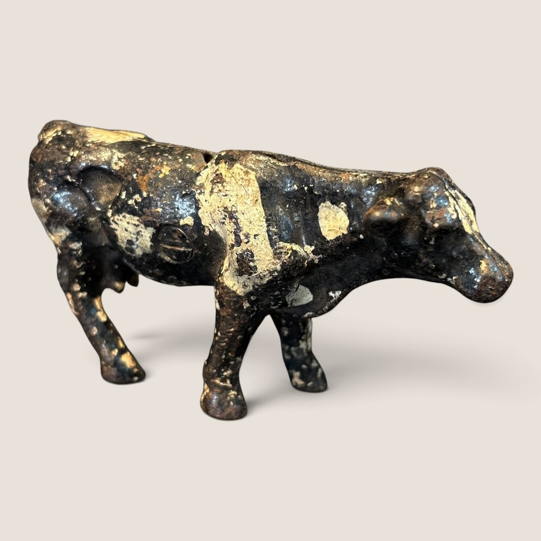 Antique Cast Iron Holstein Cow Penny Bank (1 of 2)