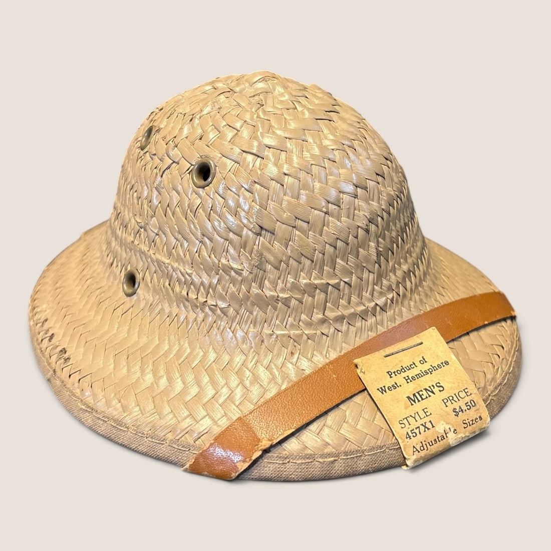 Antique Salesman Sample Straw Hat With Original Label (1 of 2)