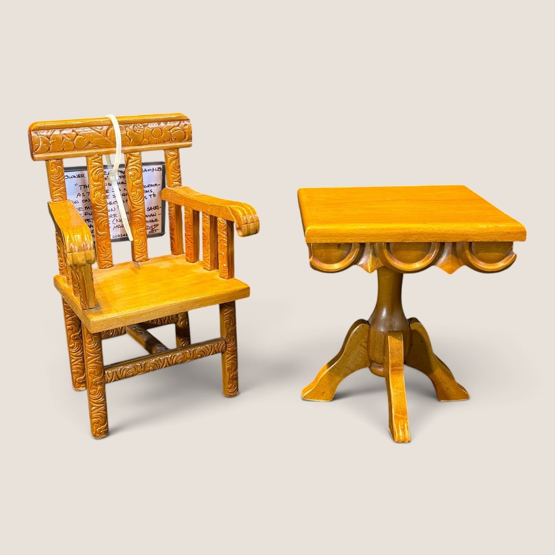 Vintage Salesman Sample Table & Arm Chair (1 of 2)