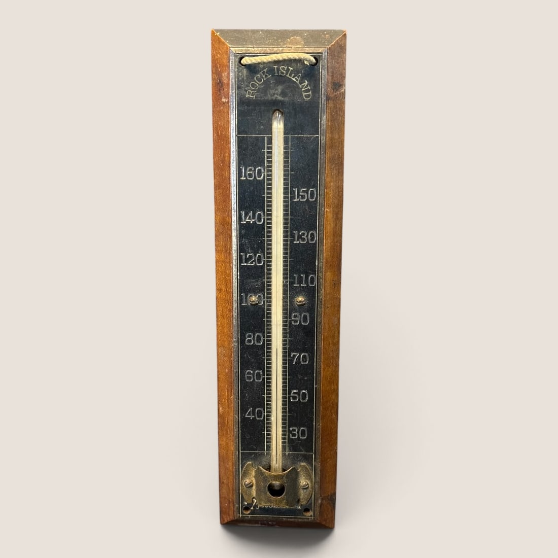 Vintage Philadelphia Thermo Co. Brass Thermometer Set In A Wood Frame: Vintage Philadelphia Thermo Co. brass thermometer set in a wood frame 8 3/4 inch original good with no liquid in thermometer Bid directly at Bid.Ziebarths.com for a lower buyers premium (18%). We offe