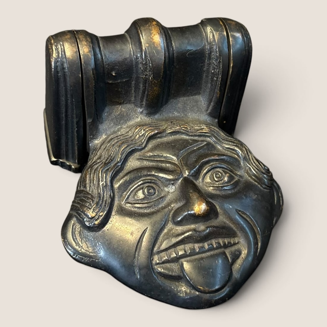 Heavy Metal Or Solid Brass Scary Face Door Knocker: A heavy metal or brass Scary Face door knocker Bid directly at Bid.Ziebarths.com for a lower buyers premium (18%). We offer in-house shipping on all items.