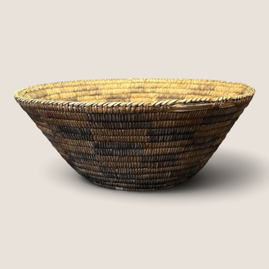 Akimel O'odham or Tohono O'odham Coiled Basket Bowl (1 of 2)