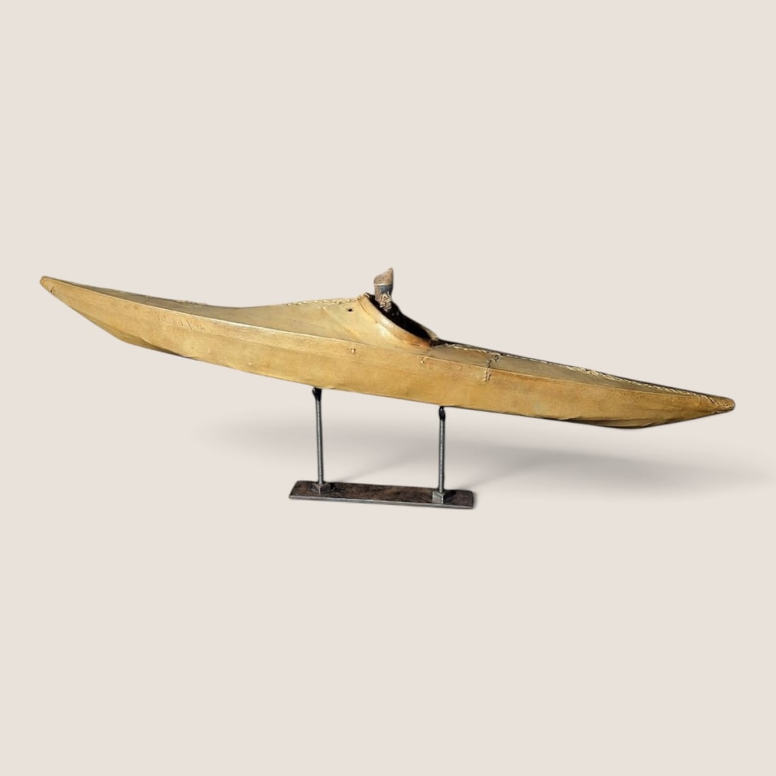 Inuit Model Kayak With Figure (1 of 2)