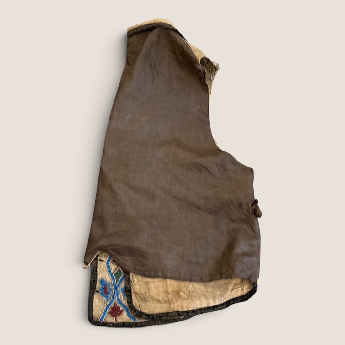 Native American Beaded Hide Vest - 2