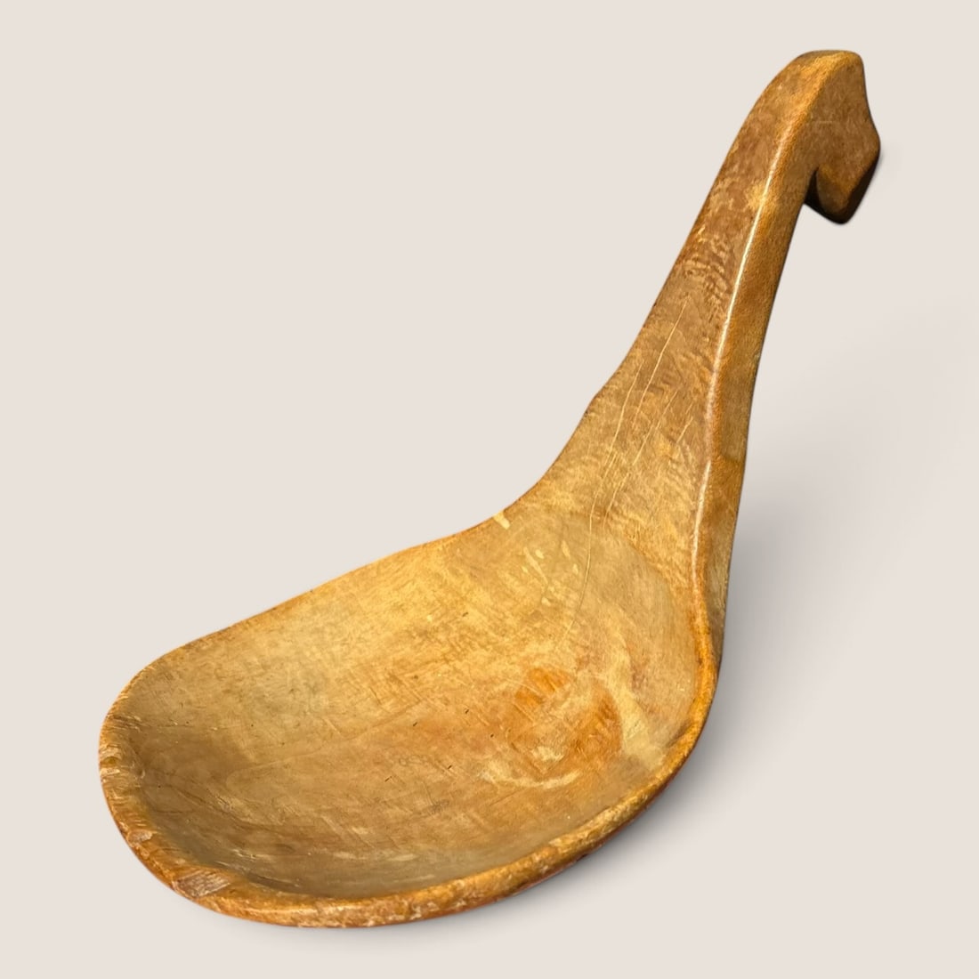 Carved Wooden Great Lakes Ladle: Bowl measuring approx 5.5 x 5 inches.We offer effecient & affordable in-house shipping on all items in this auction. Bid directly at Bid.Ziebarths.com for our lowest buyers premium (18%)!