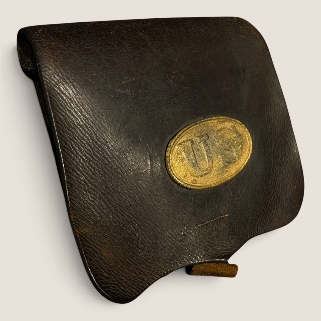 Original US CIvil War Leather Cartridge Box (1 of 3)