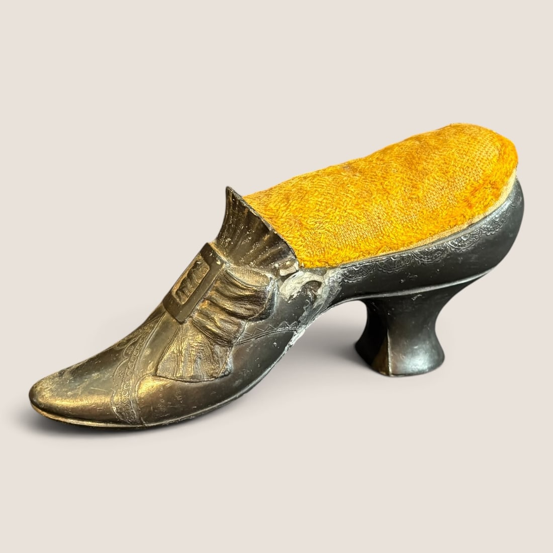 1893 Chicago World's Fair Metal Slipper Souvenir Pin Cushion (1 of 2)