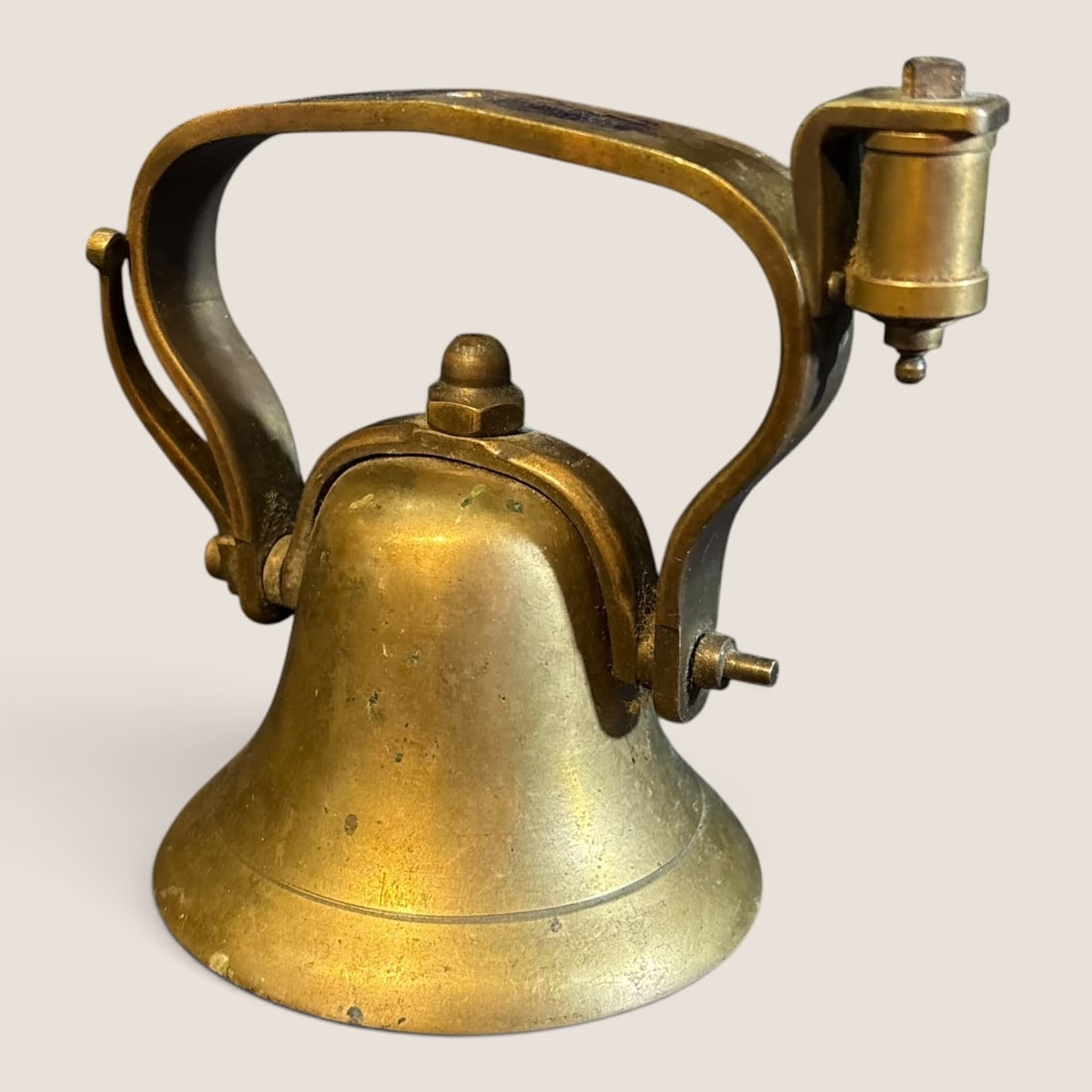 Rare Miniature Brass Locomotive Bell (1 of 1)