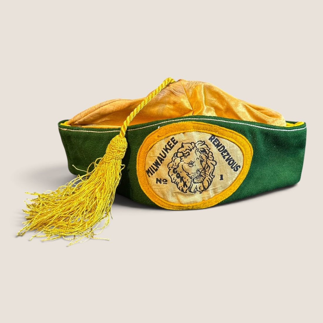 Vintage " GOKK " Milwaukee Rendezvous No. 1 Hat With Tassel: A vintage " GOKK " Milwaukee Rendezvous No. 1 hat with tassel, excellent original conditionWe offer effecient & affordable in-house shipping on all items in this auction. Bid directly at