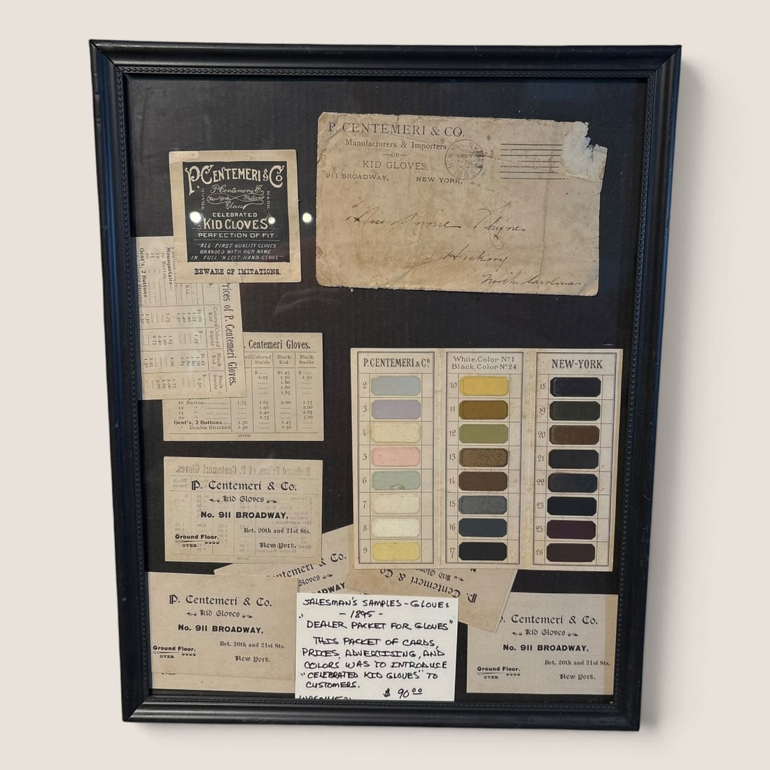 Antique Salesman Sample " Dealer Packet For Kids Gloves " 1895 (1 of 1)