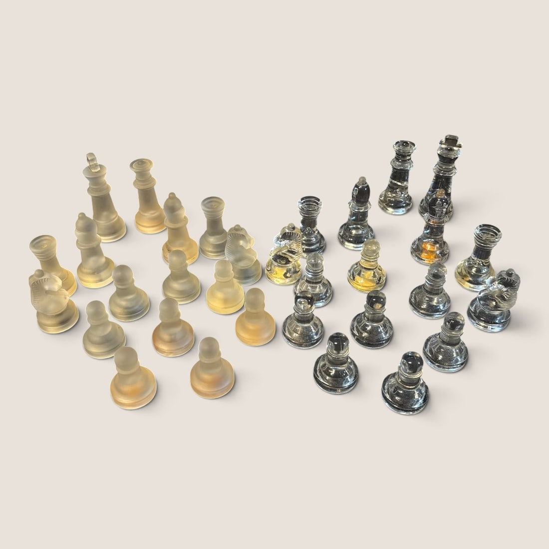 Vintage Glass Chess Set (1 of 1)