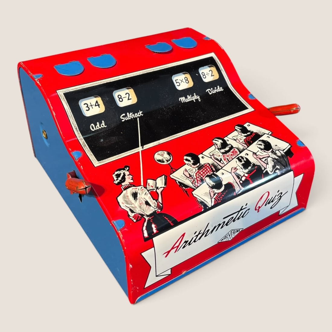 Vintage Tin " Arithmetic Quiz " Game (1 of 2)