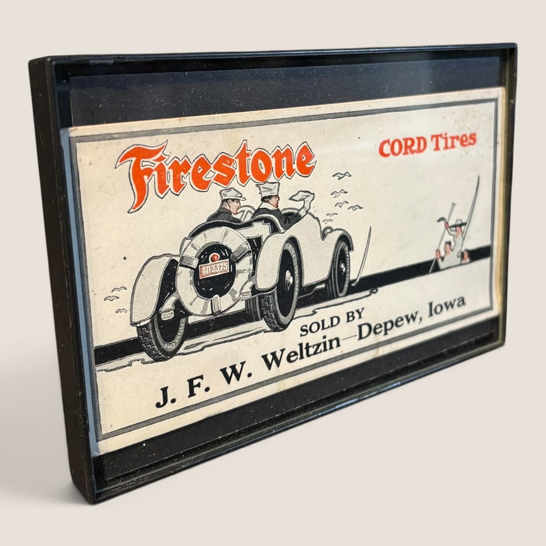 Vintage " Firestone Tires " Advertising Card (1 of 1)