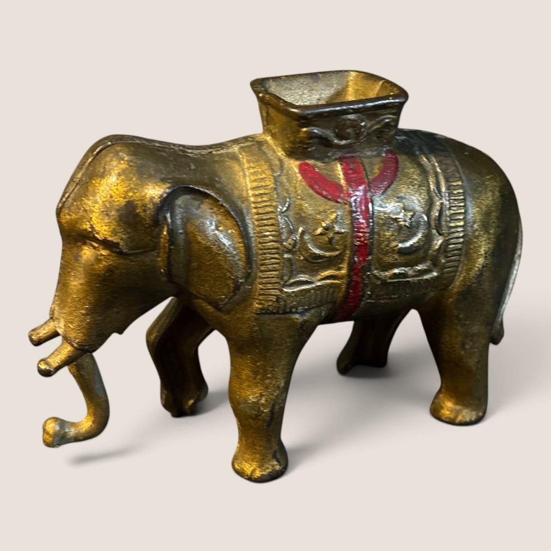Original Cast Iron Circus Elephant Still Bank With Moveable Trunk (1 of 2)