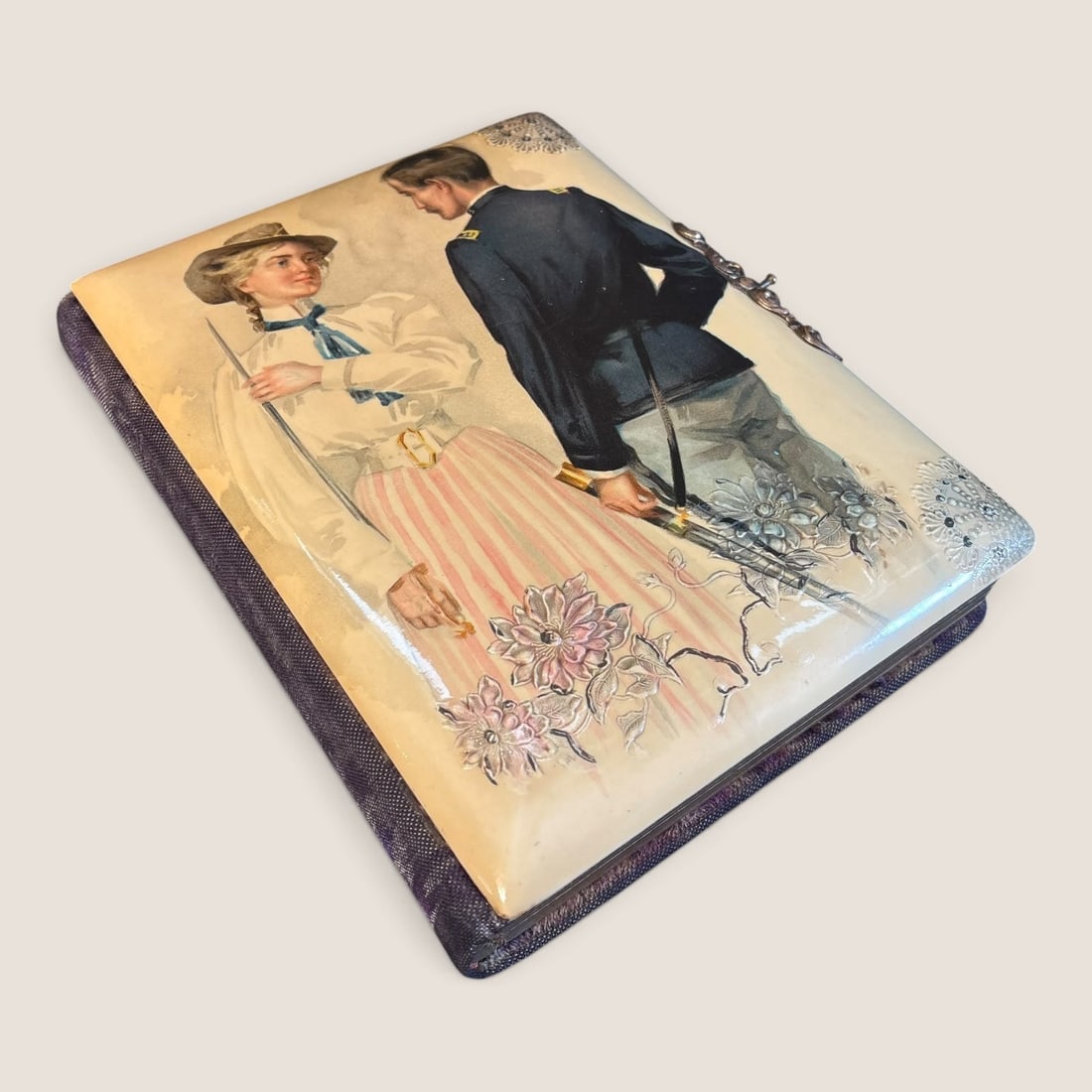 Great Celluloid Front 1800's Photo Album Full Of Antique Photos (1 of 2)