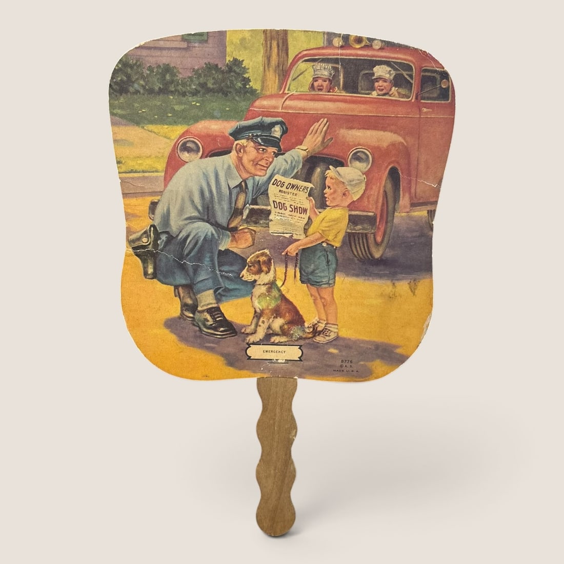 Antique Advertising Fan: Antique advertising fan, " F.P. Peters - Mayflower Moving And Storage "We offer effecient & affordable in-house shipping on all items in this auction. Bid directly at Bid.Ziebarths.com for our lowest 