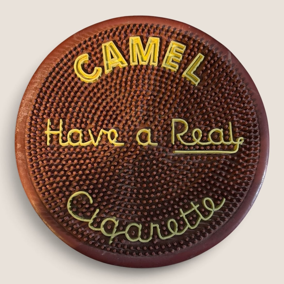 Vintage " Camel Have A Real Cigarette " Rubber Countertop Mat (1 of 1)