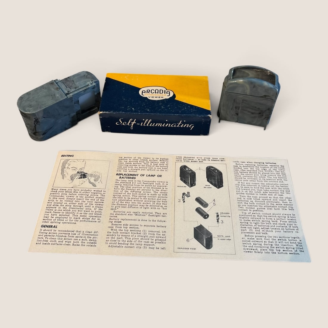 1930's-1960's " Portaviewer " In Original Box: Vintage " Arcadia " porta viewer with original box and directionsWe offer effecient & affordable in-house shipping on all items in this auction. Bid directly at Bid.Ziebarths.com for our lowest