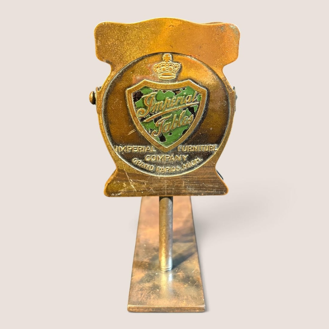 Antique Advertising Bill Letter Clip, " Imperial Tables ", Grand Rapids, Michigan (1 of 1)