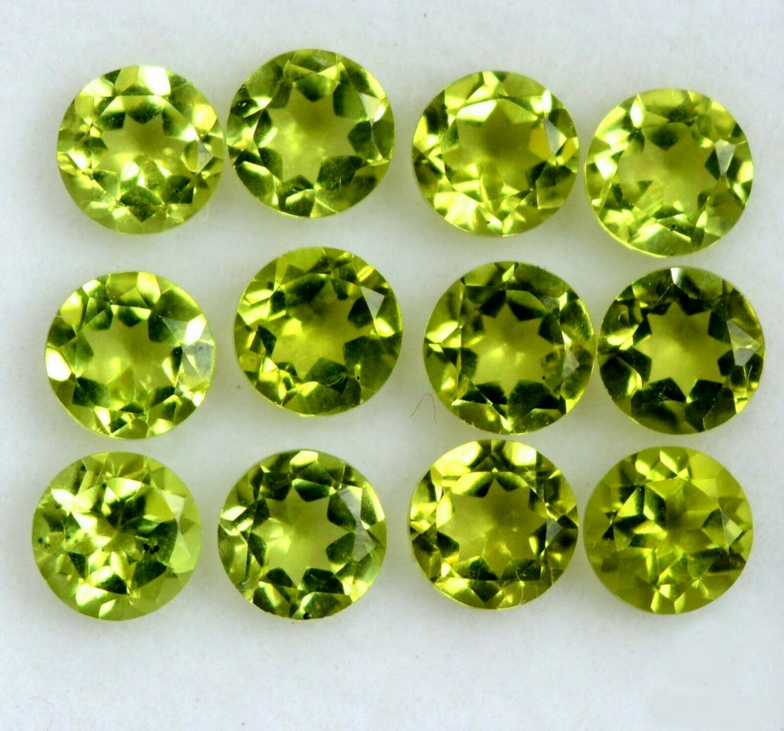Natural Peridot 6 MM Round Faceted Cut 50 Pieces: Natural Peridot 6 MM Round Faceted Cut 50 Pieces Gemstone : Peridot Shape : Round Size : 6 MM Type : Faceted Cut Color : Green Quantity : 50 Pieces Weight : 40 Carats Country of Origin : Myanmar Count