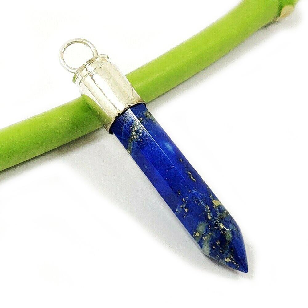 LAPIS LAZULI GEMSTONE 925 STERLING SILVER PENDANT: LAPIS LAZULI GEMSTONE 925 STERLING SILVER PENDANT Product Type : PENDANT Main Stone : LAPIS LAZULI Main Stone Shape : FANCY Main Stone Color : BLUE Metal : STERLING SILVER Metal Purity : 925 Pendant S