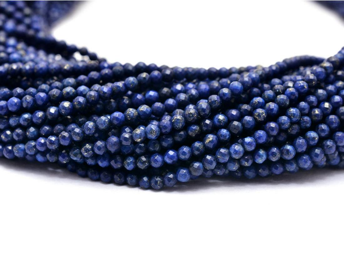 Lapis Lazuli Rondelle 2.5 MM Micro Round Faceted Beads: Product Description : Natural Lapis Lazuli Gemstone Rondelle Micro 2.5 MM Round Faceted Beads 10 Lines Strand 15.5 Inches each Product Type : Loose Beads Strand Gemstone : Lapis Lazuli Color : Blue Be