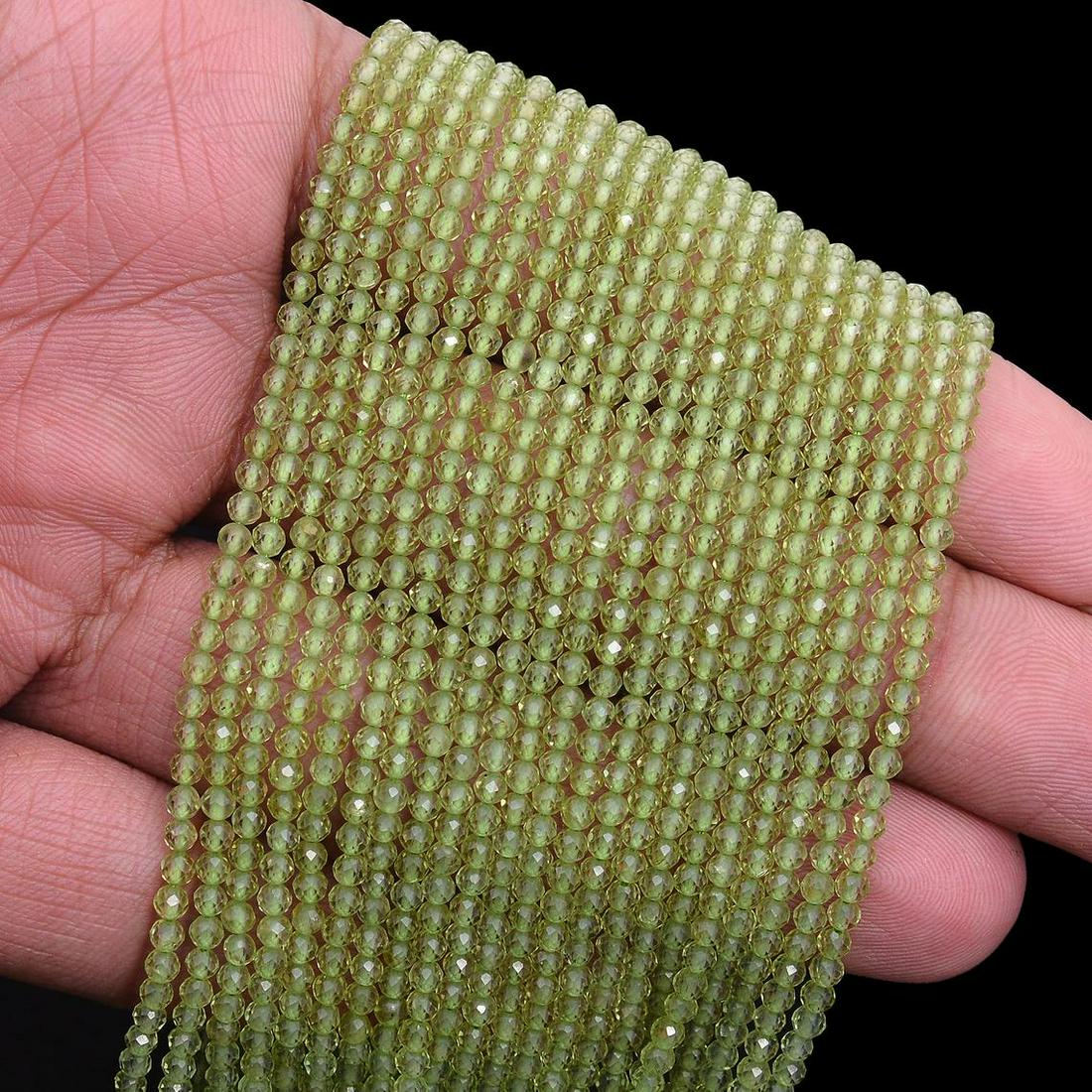 Peridot Rondelle 3 MM Micro Round Faceted Beads 10: Product Description : Natural Peridot Gemstone Rondelle Micro 3 MM Round Faceted Beads 10 Lines Strand 15.5 Inches each Product Type : Loose Beads Strand Gemstone : Peridot Color : Green Beads Shape :