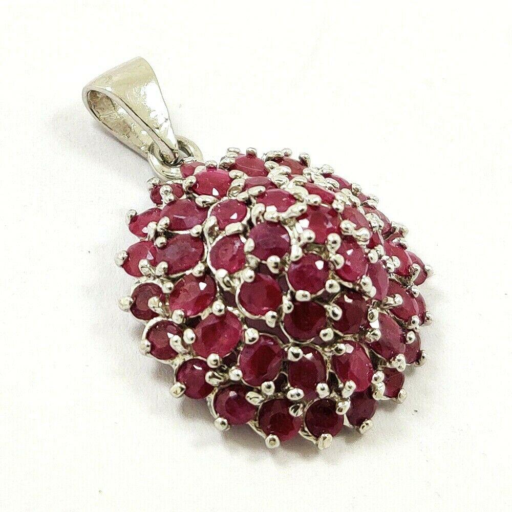 RUBY GEMSTONE 925 STERLING SILVER PENDANT: RUBY GEMSTONE 925 STERLING SILVER PENDANT Product Type : PENDANT Main Stone : RUBY Main Stone Color : PINK Metal : STERLING SILVER Metal Purity : 925 Pendant Size : 1.5" Inches Pendant Weight : 10.1 G