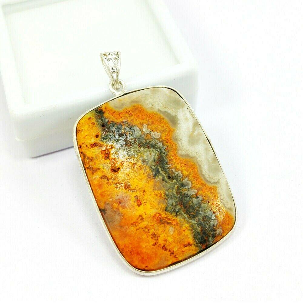 BUMBLE BEE JASPER GEMSTONE 92.5 STERLING SILVER PENDANT: NATURAL Bumble BEE JASPER GEMSTONE 92.5 STERLING SILVER PENDANT Product Type : PENDANT Main Stone : Bumble BEE JASPER Main Stone Color : MULTICOLOR Metal : STERLING SILVER Metal Purity : 92.5 Pendant 