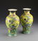 Pair of Chinese Famille Rose Vases