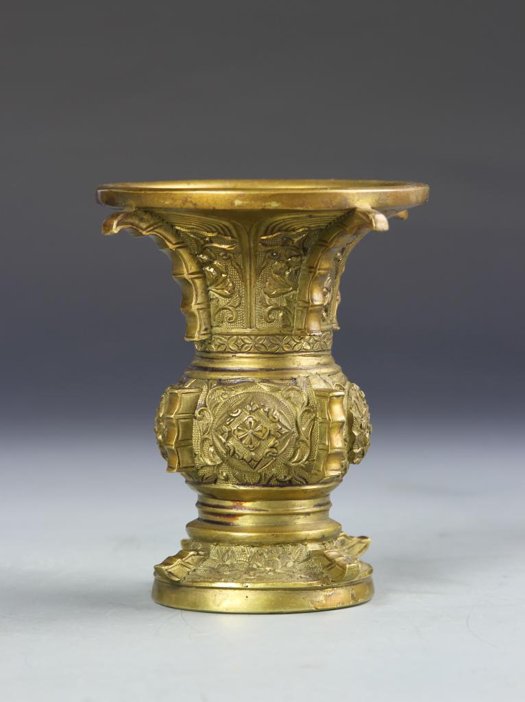Chinese Brass Gu Vase (1 of 6)