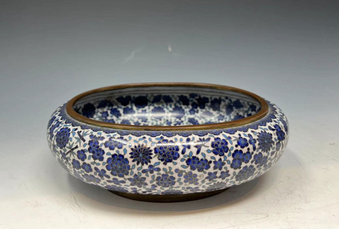 Chinese Cloisonne Brush Washer (1 of 3)