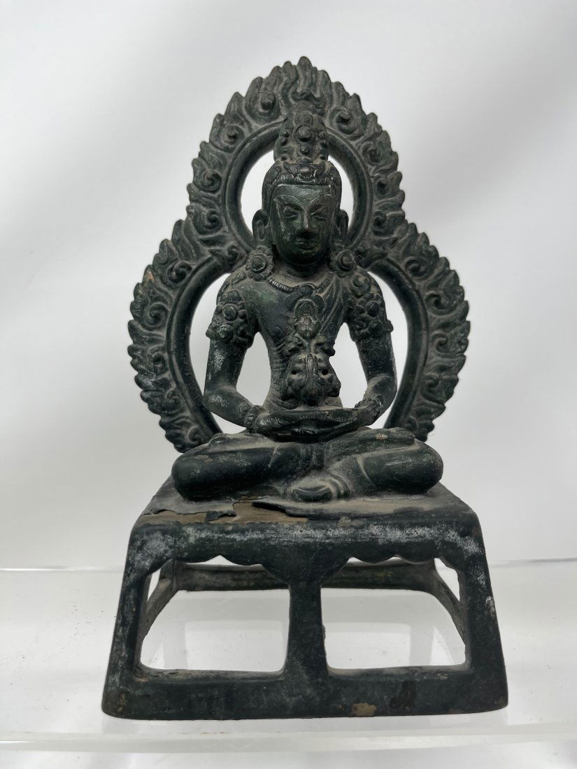 Indian Bronze Buddha in Dhyan Asana (1 of 2)