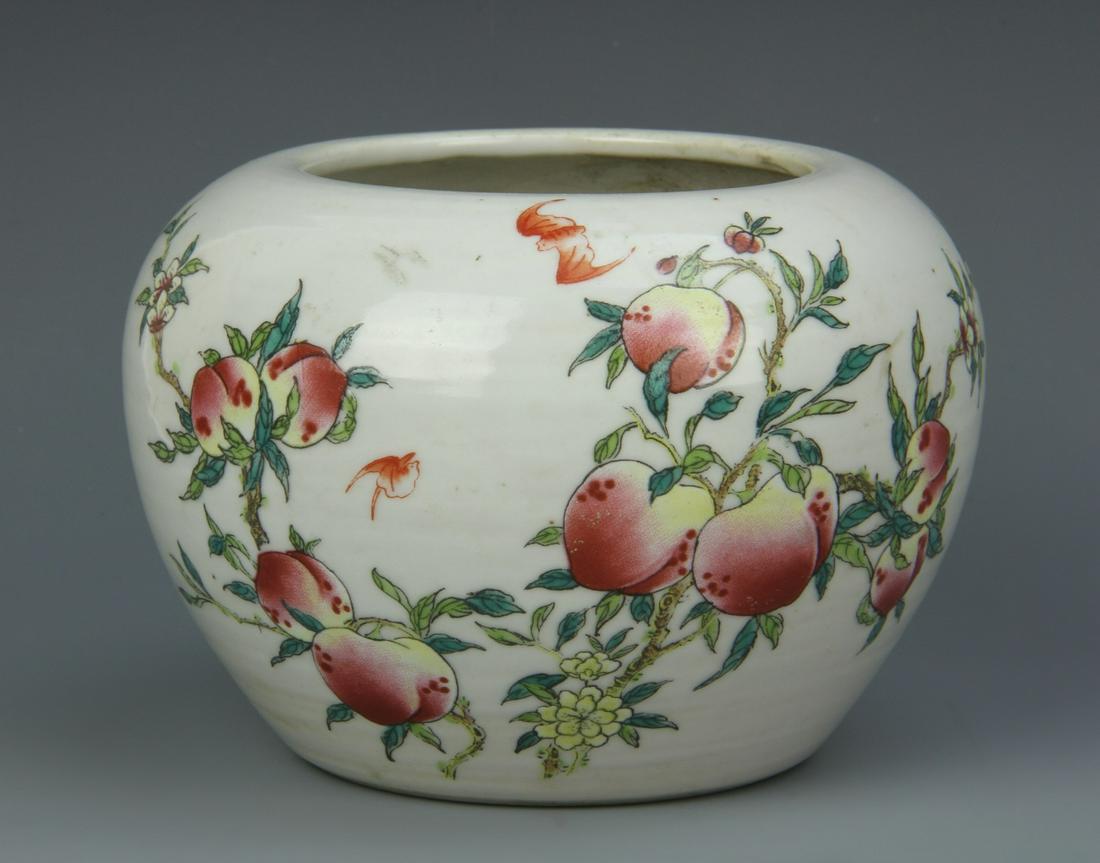 Chinese Famille Rose Brush Pot (1 of 4)