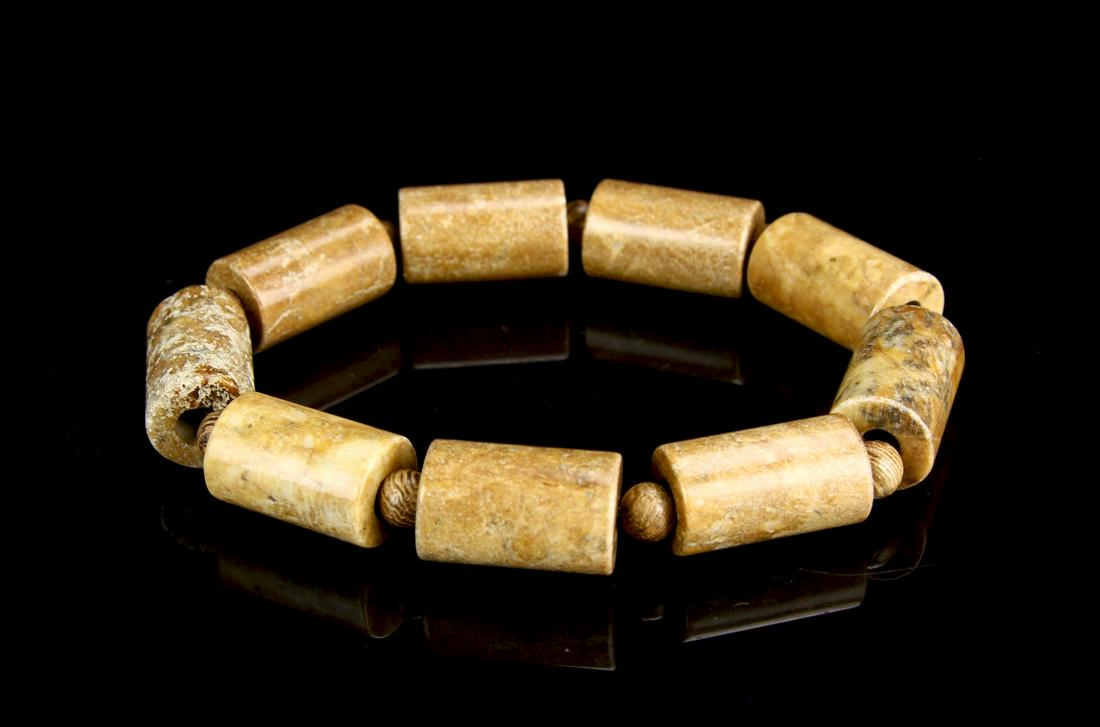 Chinese Jade Bracelet: China, Han Dynasty, Jade Bracelet. Length 8 in.