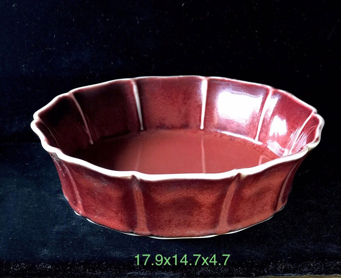 Ming Dynasty Red Glazed Brush Washer Xuede Mark (1 of 10)