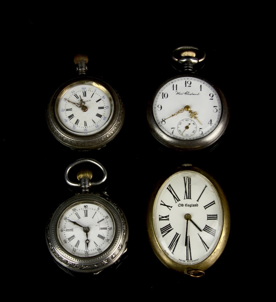 4 AGO Pocket Watches: AGO Pocket Watches, 1 3/4