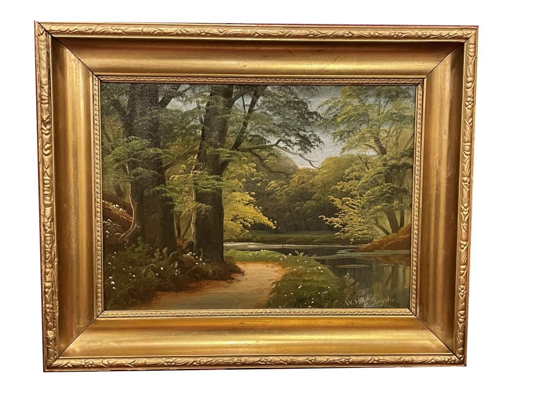 Oil on canvas Signed William McKendree Snyder (1848 - 1930): William McKendree Snyder, oil on canvas, signed William McKendree Snyder (1848 - 1930) Indiana. 12" x 16", framed 16 1/2" x 20 3/4”Provenance : Important collector, Boston, MassachusettsPlease n