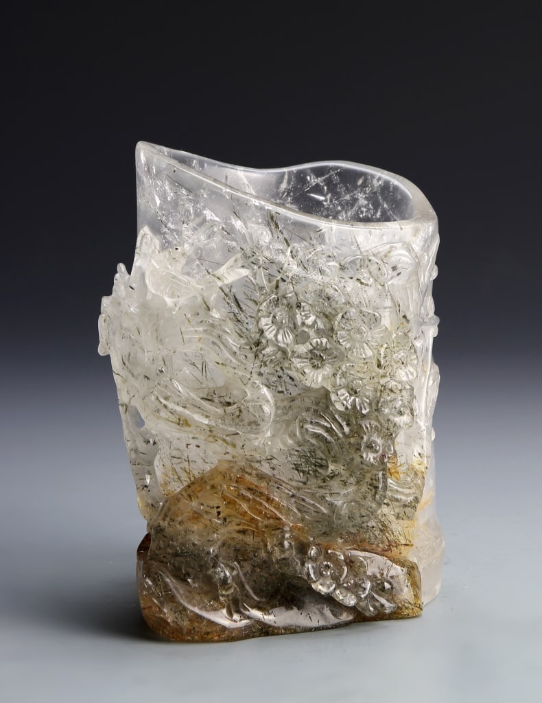 Chinese Crystal Brush Pot (1 of 2)