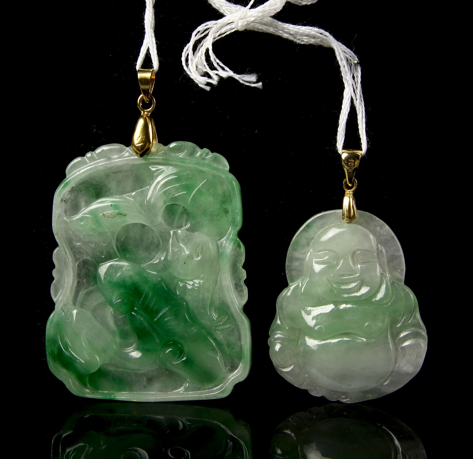 Two Chinese Jadeite Pendants (1 of 2)