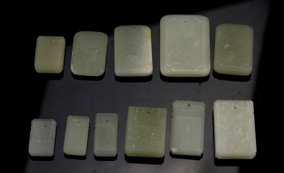 Chinese White Jade Pendants (11 pc.) (1 of 2)