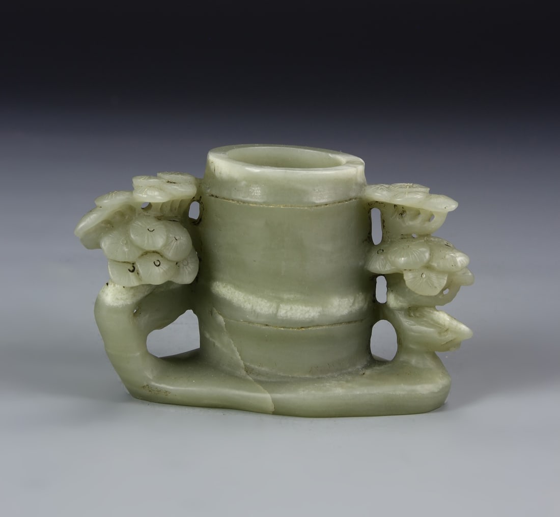 Chinese Jade Brush Pot (1 of 4)