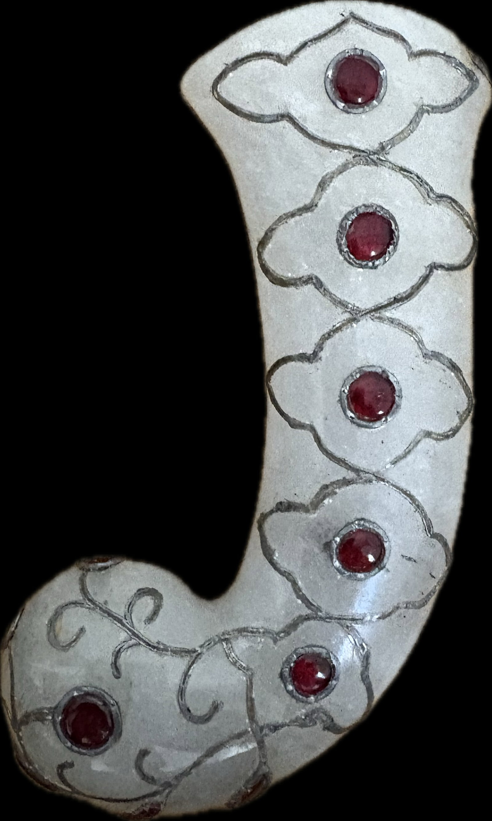 Indian Mughal carved Jade / Hardstone dagger handle (1 of 1)