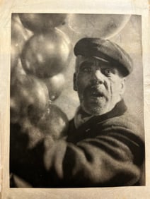 Baron A de meyer titled the balloon man photogravure on silk