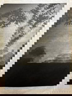 Baron A de meyer photogravure on silk: baron A de meyer photogravure on silk condition creases on the right side and bottom left side in fair condition, title class and shadows 7 1/2 inches wide 11 inches tall
