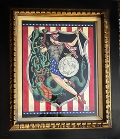 An artist illustrator that work for Walt Disney in the 1960s ink drawing