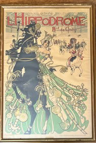 "L'Hippodrome," a 1905 poster designed by the Italian-French artist Manuel Orazi