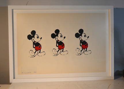 Andy Warhol Mickey Mouse: Name: Andy WarholTitle: Mickey Mouse Measurements: (Frame Size)Length: 16Width: 22.1/4Depth: 22Measurements: (Picture Size)Length: 14.5Width: 20.5