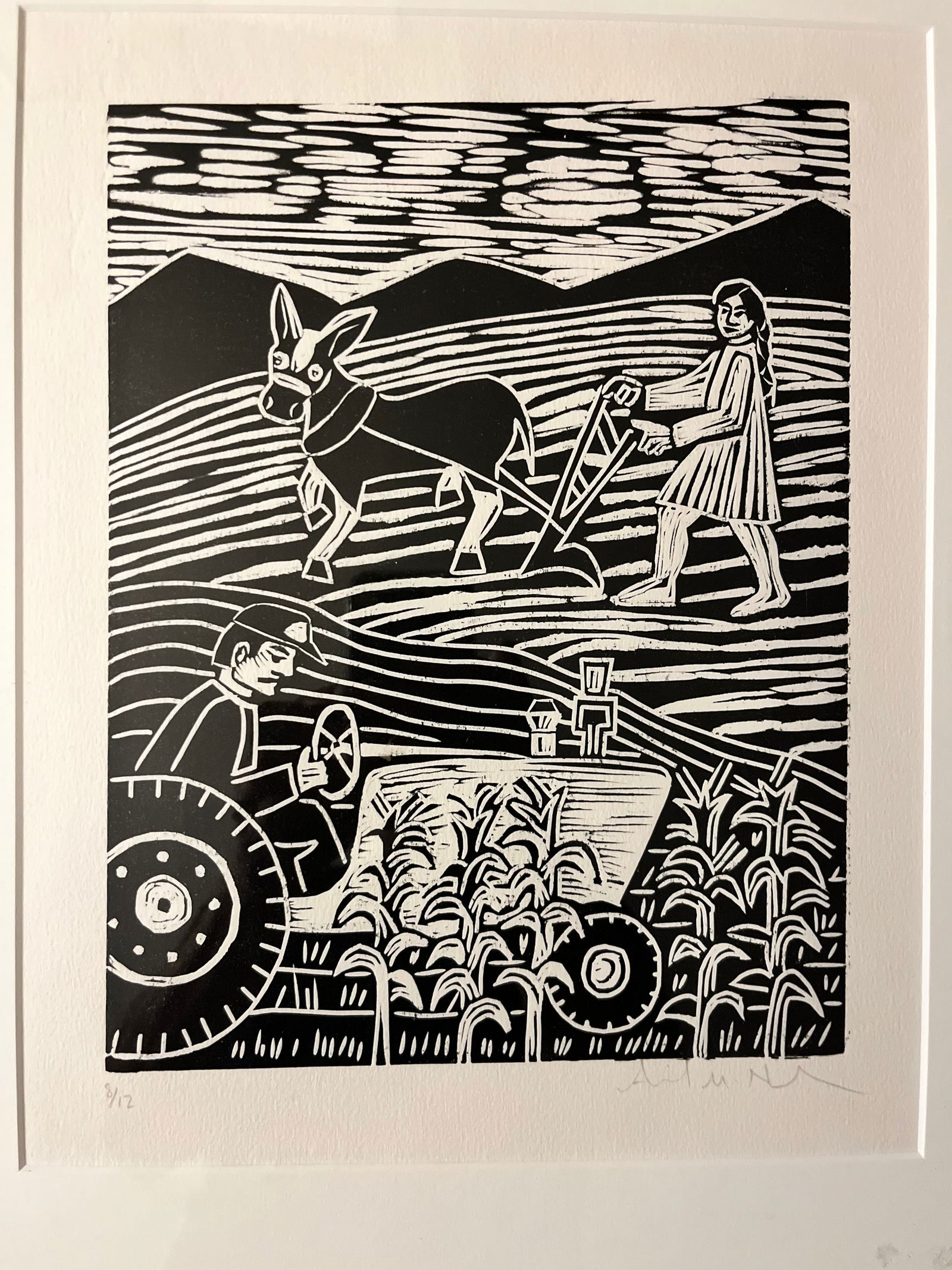 Nice etching dated artis unknown: Nice etching dated artis unknown measurements are 10 inches wide 13 inches tall great condition