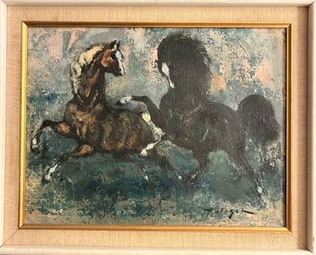 Two oil paintings by the same artist Denes de holesch